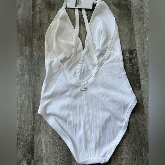 CALVIN KLEIN 205W39NYC White Panelled Bodysuit- NEW - Picture 8 of 15